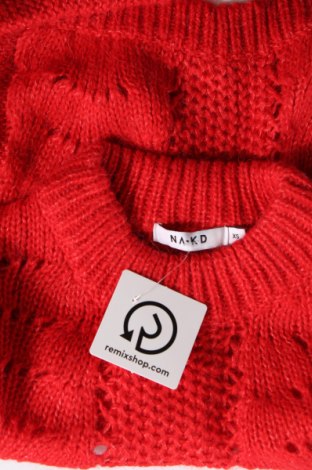Γυναικείο πουλόβερ NA-KD, Μέγεθος XS, Χρώμα Κόκκινο, Τιμή 4,49 €