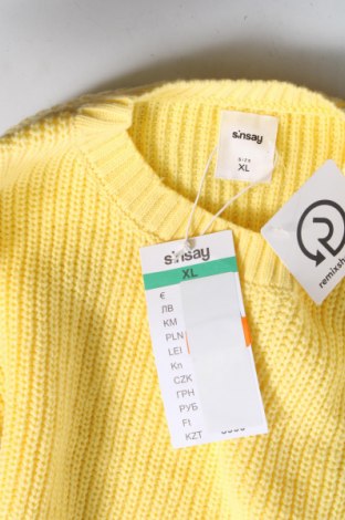 Дамски пуловер Sinsay, Размер XL, Цвят Жълт, Цена 11,50 лв.