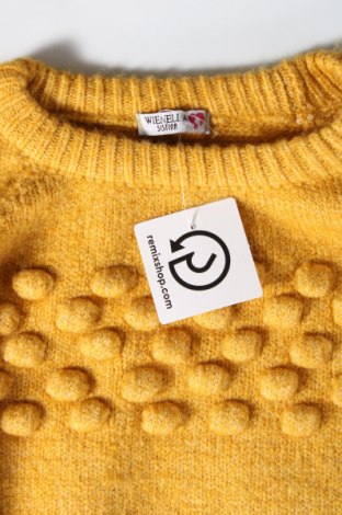 Дамски пуловер Wienella, Размер M, Цвят Жълт, Цена 8,00 лв.