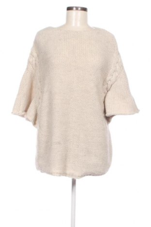Дамски пуловер Zara Knitwear, Размер M, Цвят Бежов, Цена 11,20 лв.