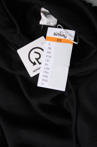 Γυναικείο φούτερ Sinsay, Μέγεθος XS, Χρώμα Μαύρο, Τιμή 8,06 €