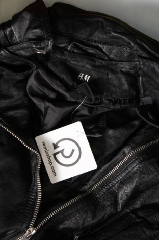 Damen Lederjacke H&M, Größe M, Farbe Schwarz, Preis 34,10 €
