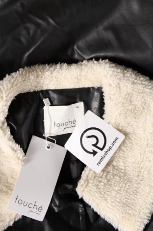 Γυναικείο δερμάτινο μπουφάν Touche Prive, Μέγεθος M, Χρώμα Μαύρο, Τιμή 12,37 €