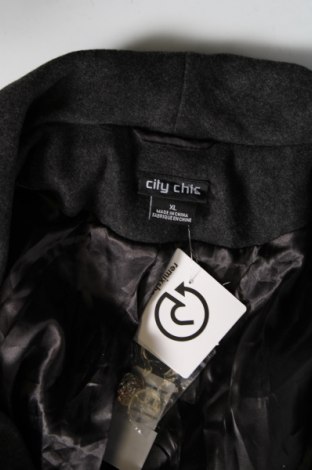 Γυναικείο παλτό City Chic, Μέγεθος XL, Χρώμα Γκρί, Τιμή 47,88 €