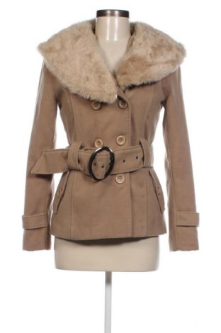 Дамско палто Made In Italy, Размер M, Цвят Бежов, Цена 32,10 лв.