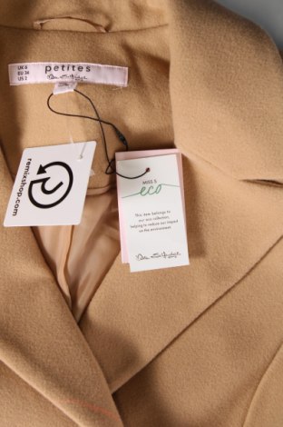 Дамско палто Miss Selfridge, Размер XS, Цвят Бежов, Цена 123,00 лв.