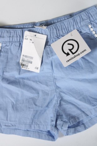 Detské krátke nohavice  H&M, Veľkosť 6-9m/ 68-74 cm, Farba Modrá, Cena  5,75 €