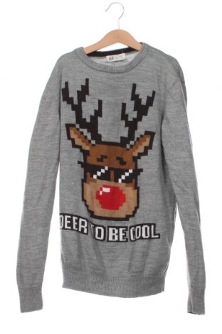 Детски пуловер H&M, Размер 12-13y/ 158-164 см, Цвят Сив, Цена 6,25 лв.