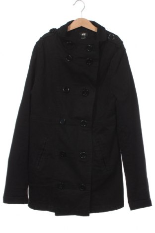 Детско палто H&M, Размер 14-15y/ 168-170 см, Цвят Черен, Цена 14,40 лв.