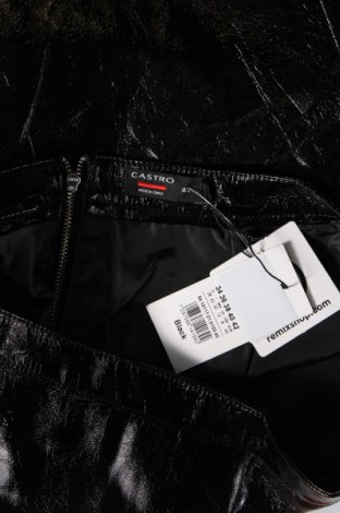 Kožená sukňa  Castro, Veľkosť M, Farba Čierna, Cena  4,50 €