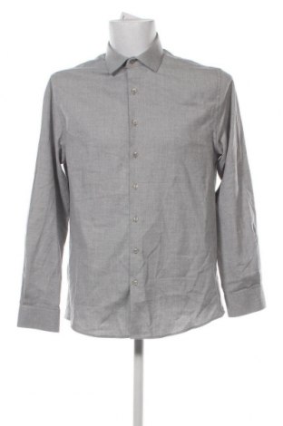 Ανδρικό πουκάμισο Defacto, Μέγεθος L, Χρώμα Γκρί, Τιμή 4,49 €