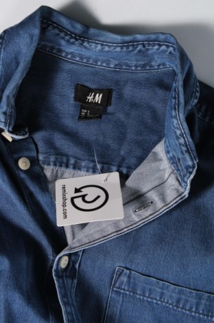 Мъжка риза H&M, Размер S, Цвят Син, Цена 29,01 лв.