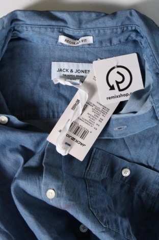 Ανδρικό πουκάμισο Jack & Jones, Μέγεθος S, Χρώμα Μπλέ, Τιμή 35,05 €