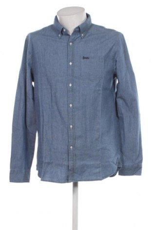 Ανδρικό πουκάμισο Superdry, Μέγεθος XL, Χρώμα Μπλέ, Τιμή 32,15 €