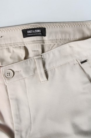 Pantaloni de bărbați Only & Sons, Mărime S, Culoare Bej, Preț 151,32 Lei