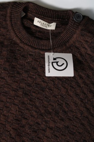 Ανδρικό πουλόβερ Selected Homme, Μέγεθος L, Χρώμα Καφέ, Τιμή 8,46 €