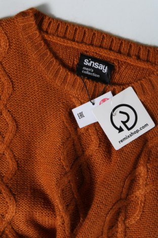 Мъжки пуловер Sinsay, Размер M, Цвят Кафяв, Цена 11,50 лв.