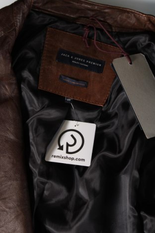 Pánská kožená bunda  Jack & Jones PREMIUM, Velikost XS, Barva Hnědá, Cena  3 957,00 Kč