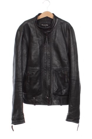 Pánska kožená bunda  Massimo Dutti, Veľkosť XS, Farba Čierna, Cena  68,61 €