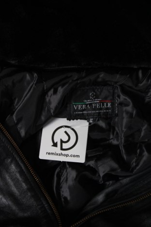 Ανδρικό δερμάτινο μπουφάν Vera Pelle, Μέγεθος XL, Χρώμα Μαύρο, Τιμή 26,48 €