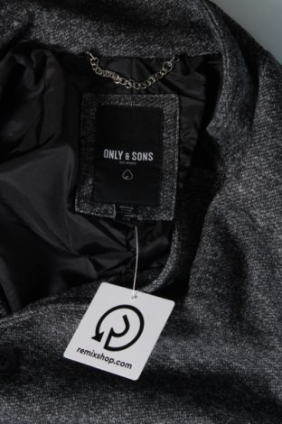 Ανδρικά παλτό Only & Sons, Μέγεθος L, Χρώμα Γκρί, Τιμή 31,03 €