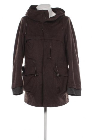Мъжко палто Zara Man, Размер XL, Цвят Кафяв, Цена 74,00 лв.