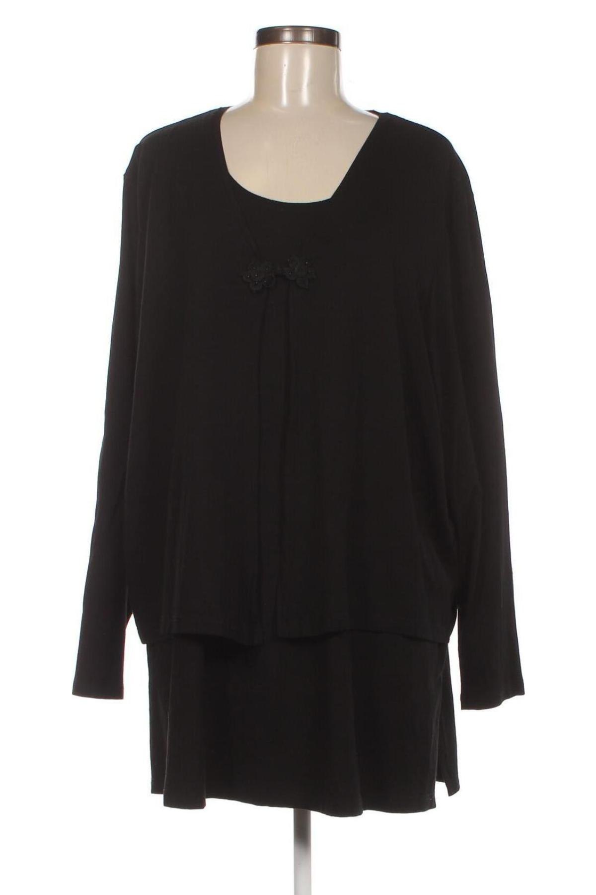 Γυναικεία μπλούζα Selection By Ulla Popken, Μέγεθος XXL, Χρώμα Μαύρο, Τιμή 8,47 €