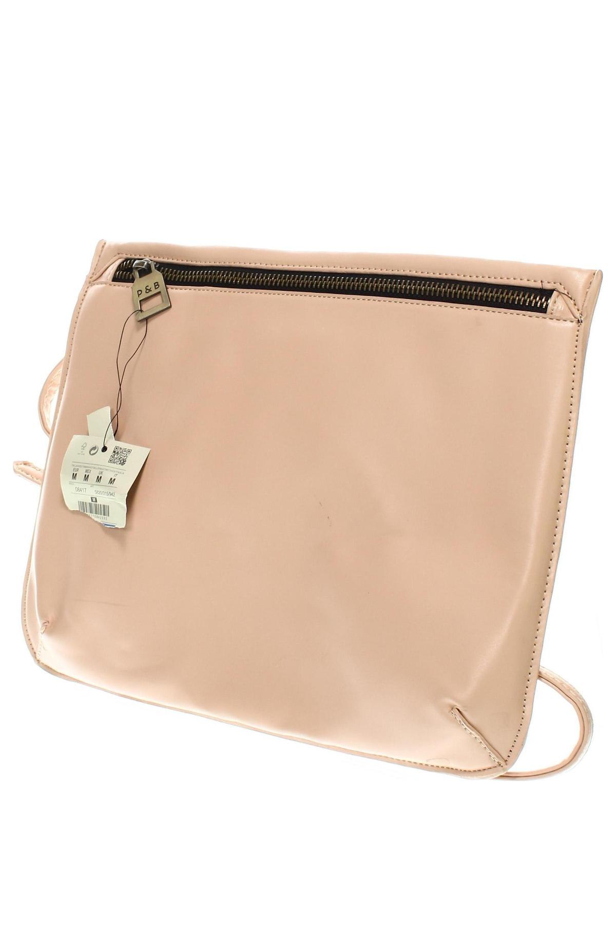 Γυναικεία τσάντα Pull&Bear, Χρώμα  Μπέζ, Τιμή 15,98 €