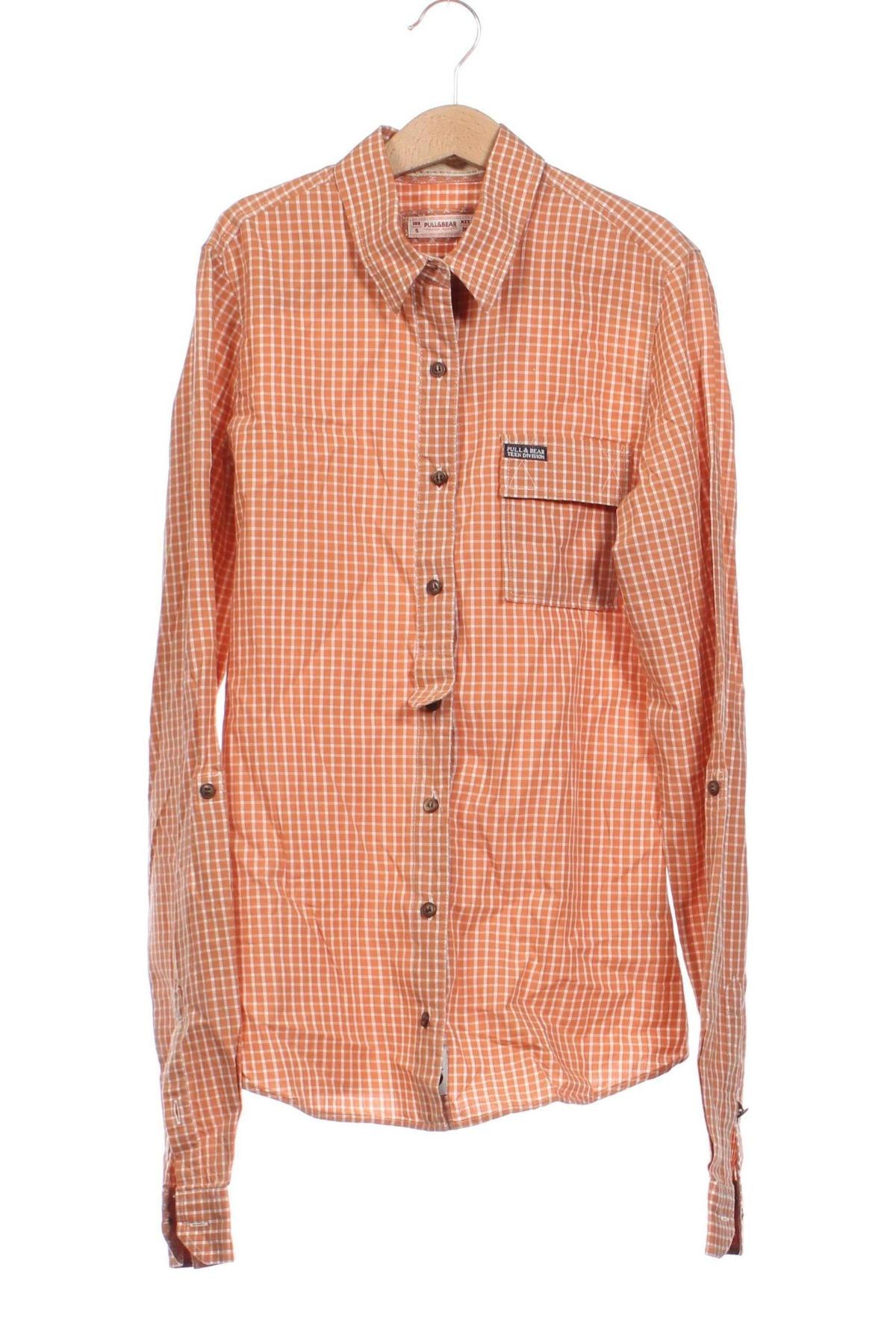 Дамска риза Pull&Bear, Размер S, Цвят Оранжев, Цена 5,75 лв.