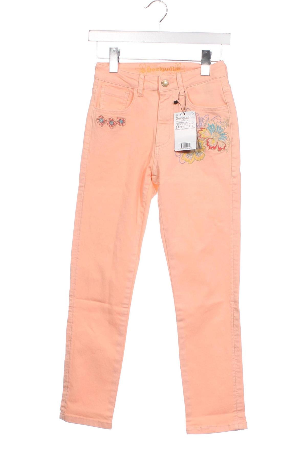 Дамски панталон Desigual, Размер XS, Цвят Розов, Цена 146,00 лв.