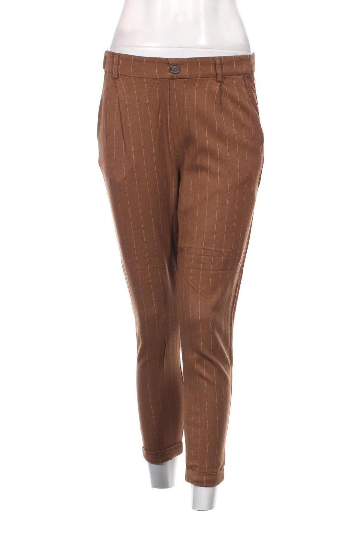 Pantaloni de femei Pull&Bear, Mărime M, Culoare Maro, Preț 15,26 Lei