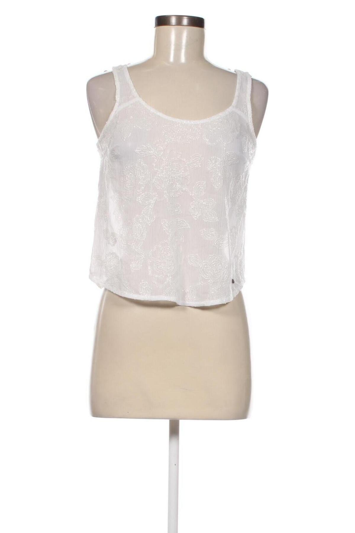 Damska koszulka na ramiączkach Abercrombie & Fitch, Rozmiar XS, Kolor Biały, Cena 111,74 zł