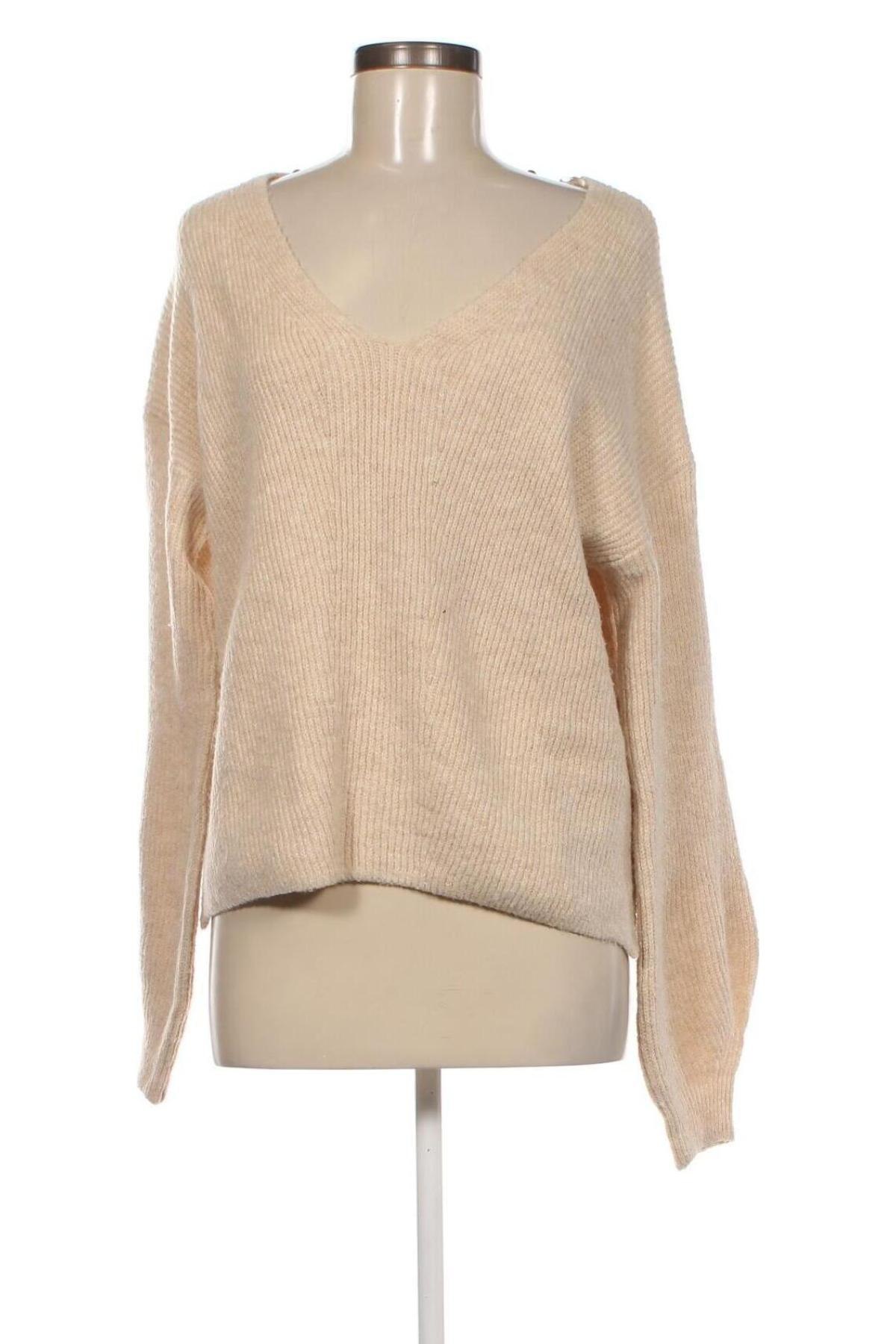 Дамски пуловер Cropp, Размер M, Цвят Бежов, Цена 26,10 лв.