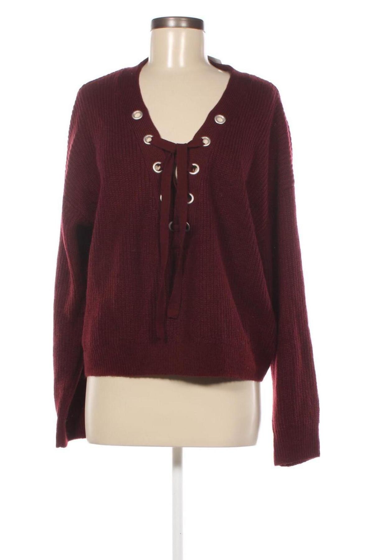 Дамски пуловер H&M Divided, Размер XL, Цвят Червен, Цена 8,70 лв.