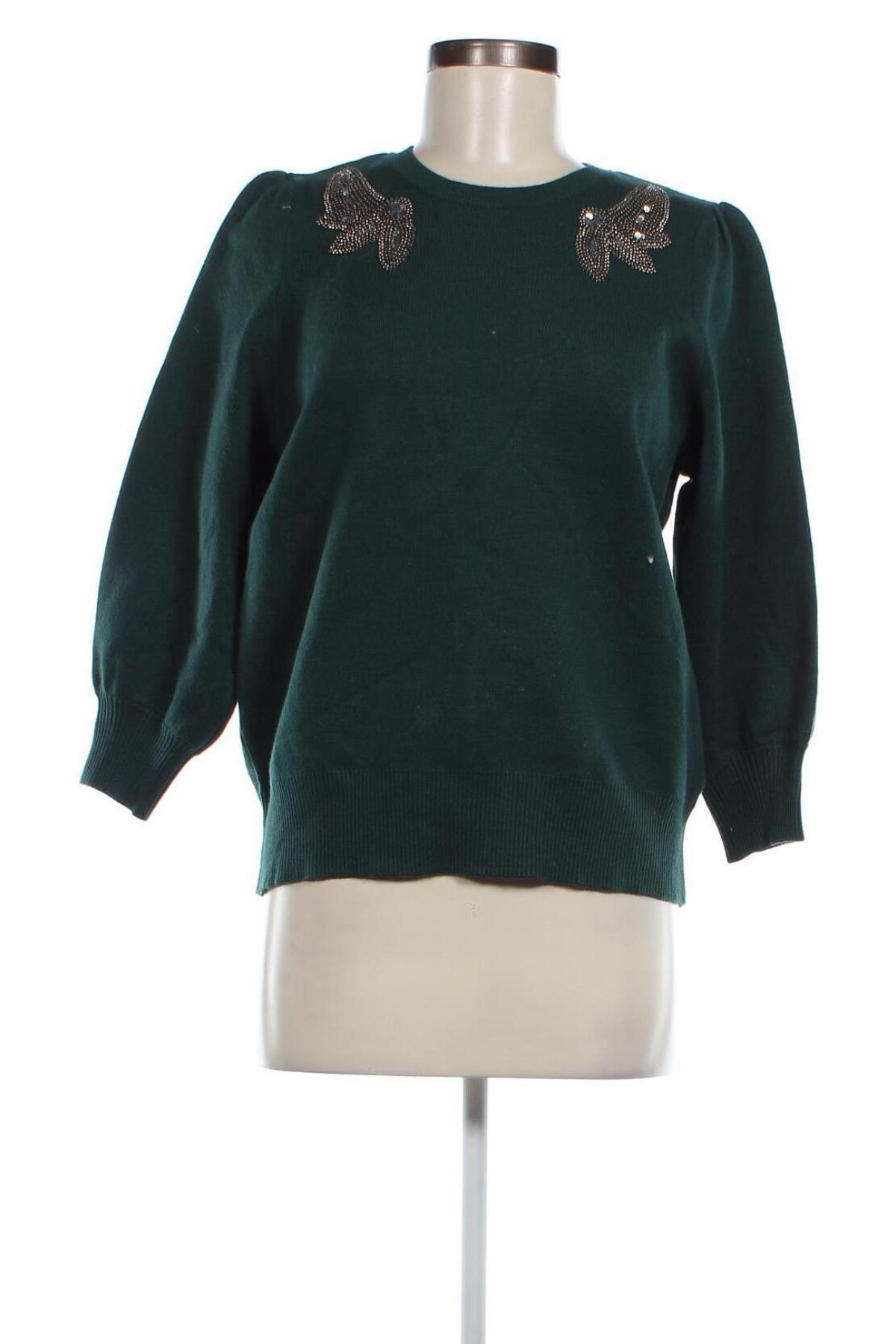 Γυναικείο πουλόβερ Naf Naf, Μέγεθος XL, Χρώμα Πράσινο, Τιμή 27,36 €