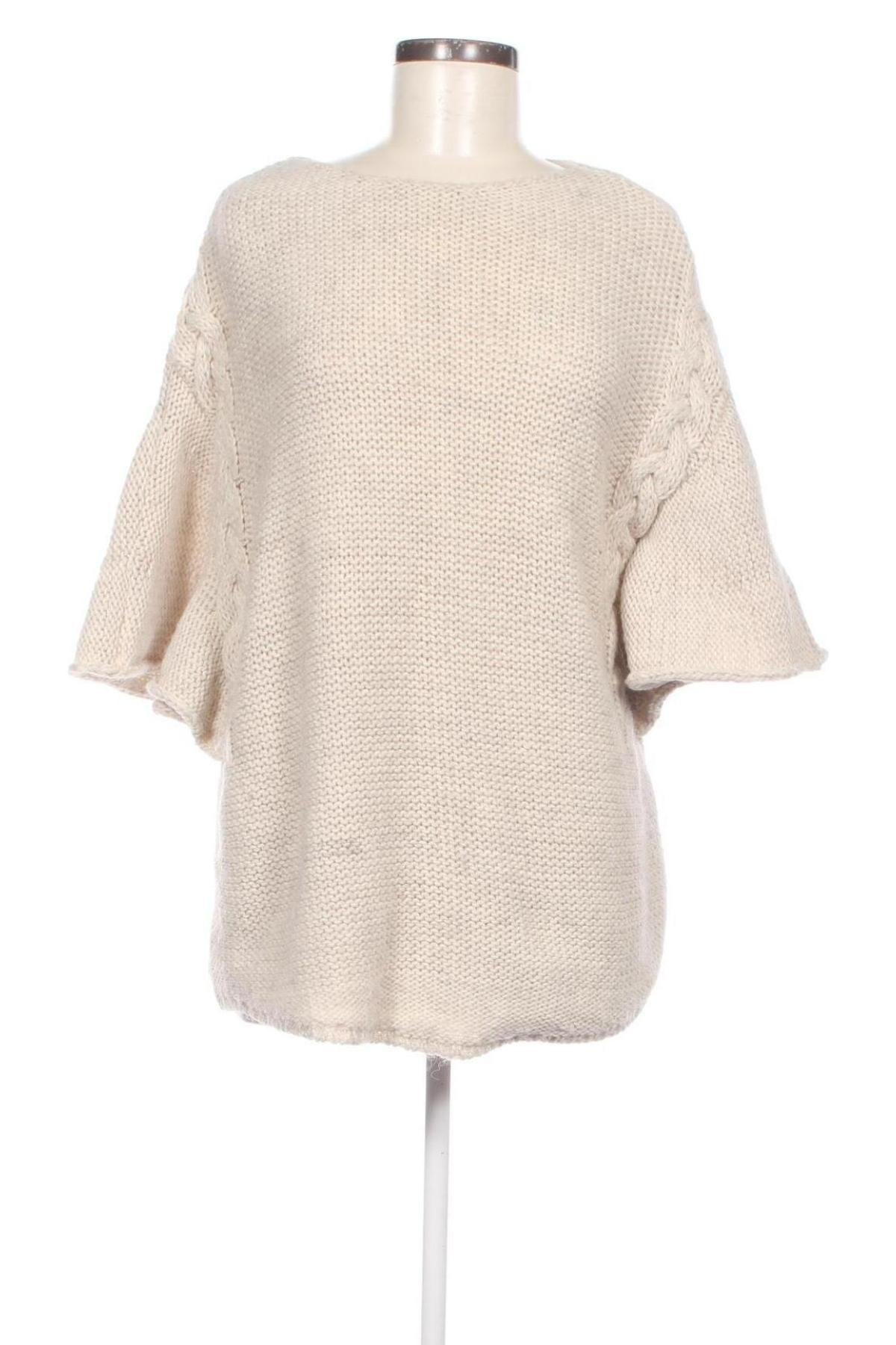 Pulover de femei Zara Knitwear, Mărime M, Culoare Bej, Preț 34,87 Lei