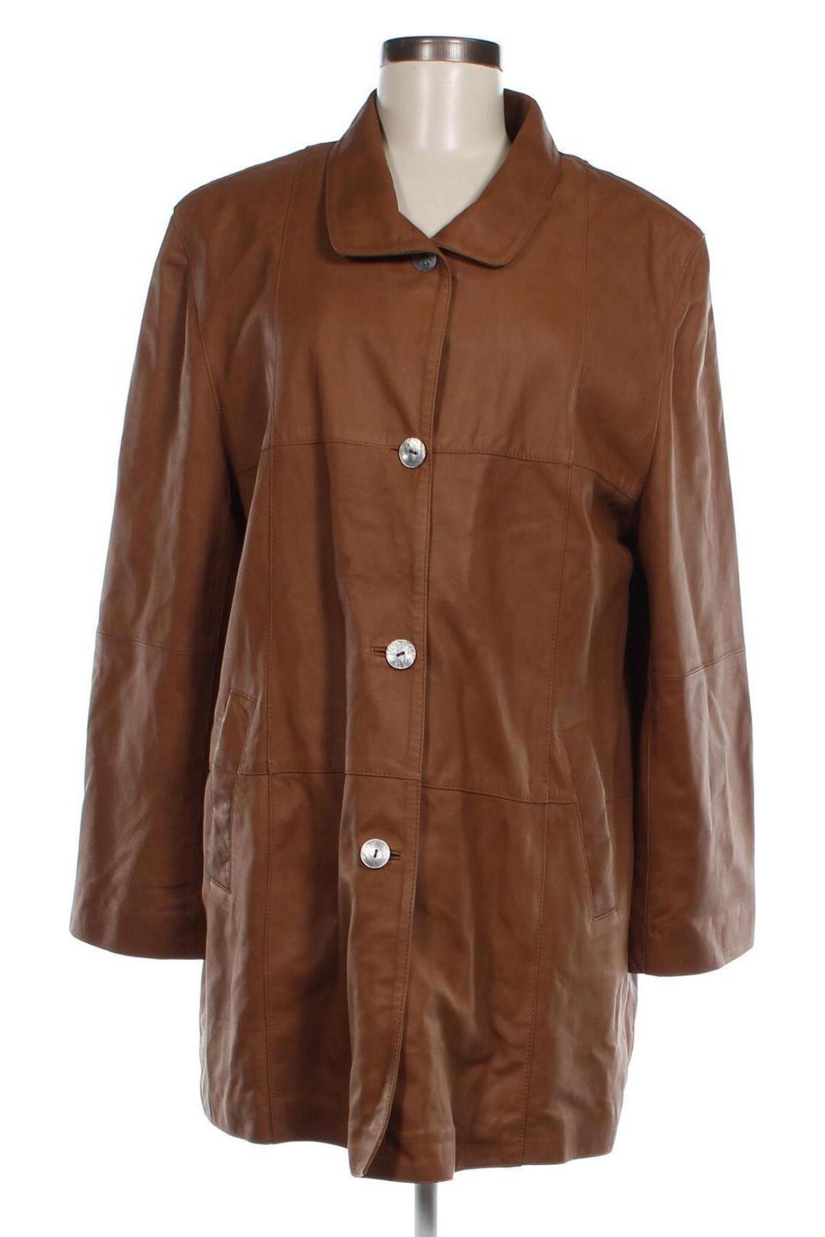 Dámska kožená bunda , Veľkosť L, Farba Hnedá, Cena  21,23 €