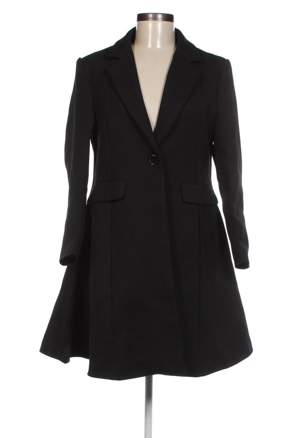 Дамско палто, Размер M, Цвят Черен, Цена 25,68 лв.