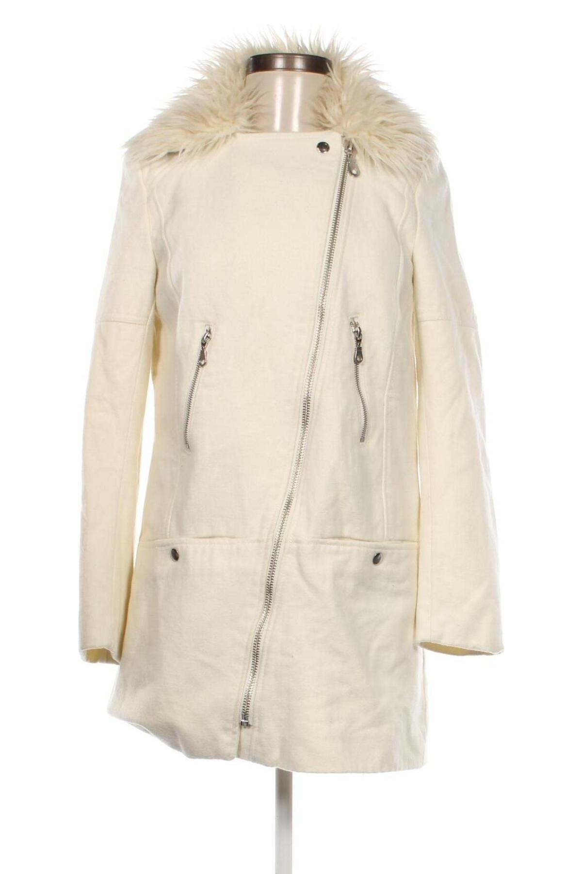 Palton de femei H&M, Mărime S, Culoare Ecru, Preț 158,39 Lei