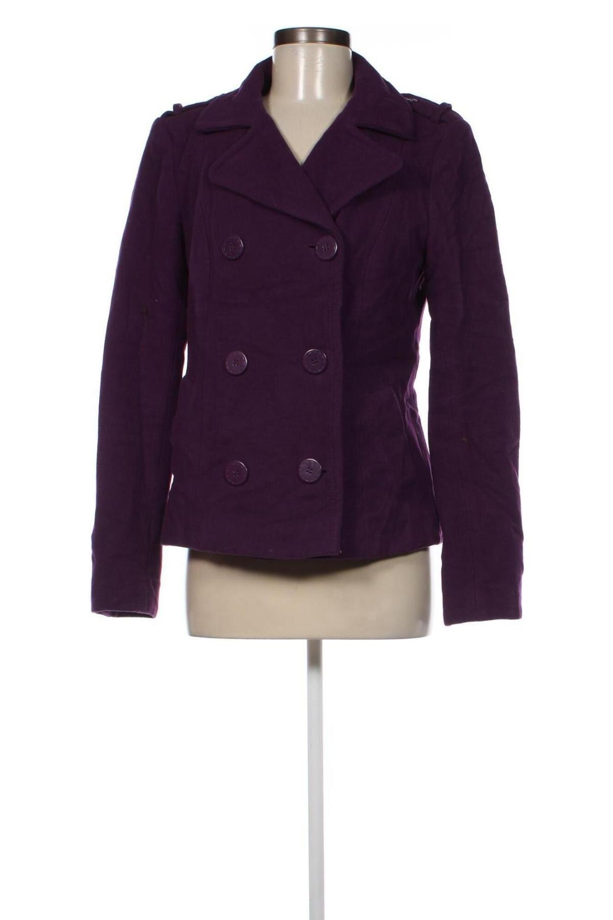 Дамско палто H&M, Размер S, Цвят Лилав, Цена 37,45 лв.