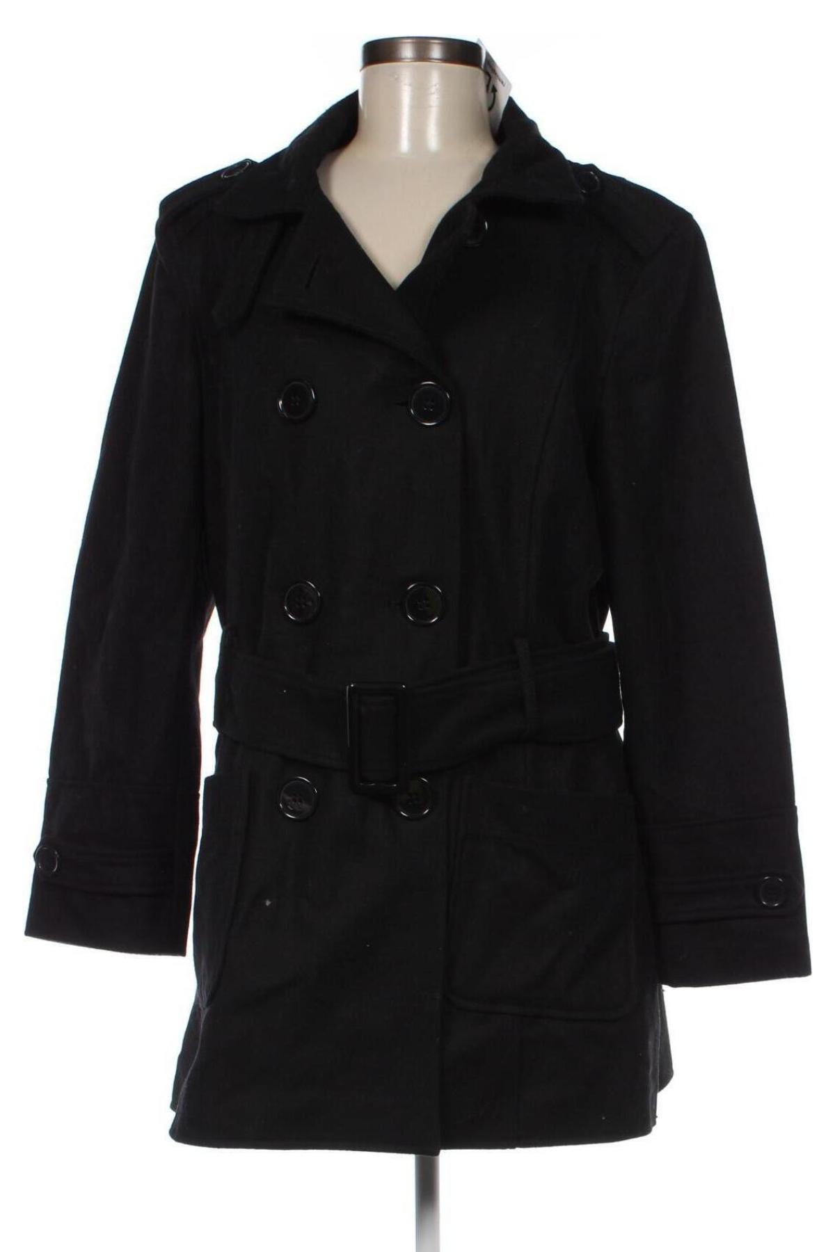 Дамско палто Just For You, Размер L, Цвят Черен, Цена 26,40 лв.