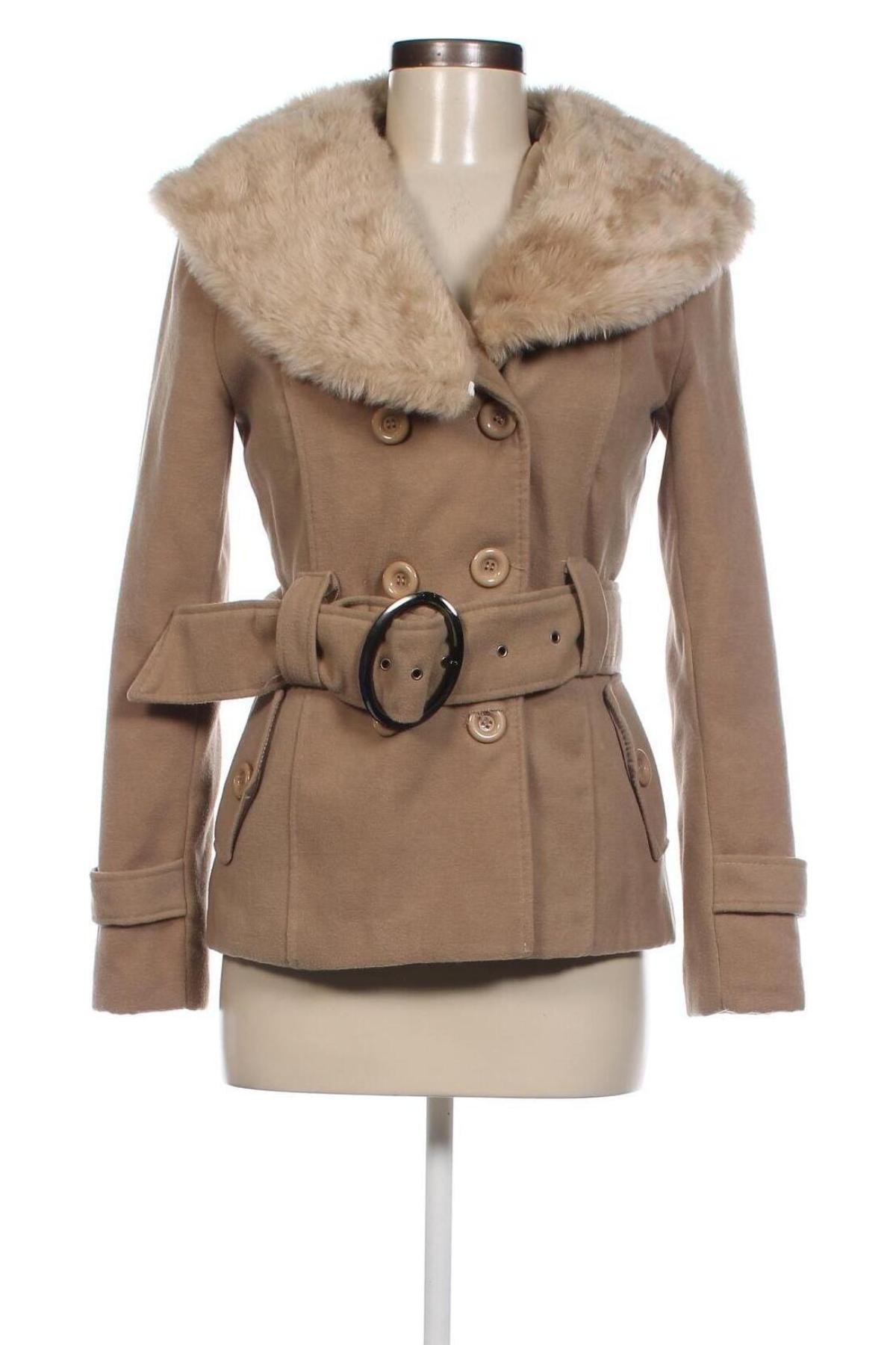 Γυναικείο παλτό Made In Italy, Μέγεθος M, Χρώμα  Μπέζ, Τιμή 23,17 €