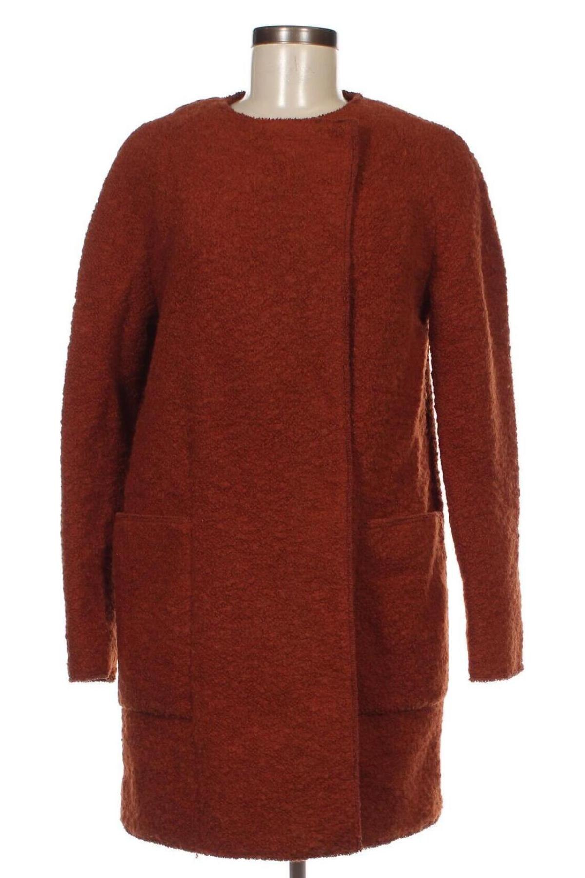 Palton de femei Pull&Bear, Mărime S, Culoare Portocaliu, Preț 169,74 Lei