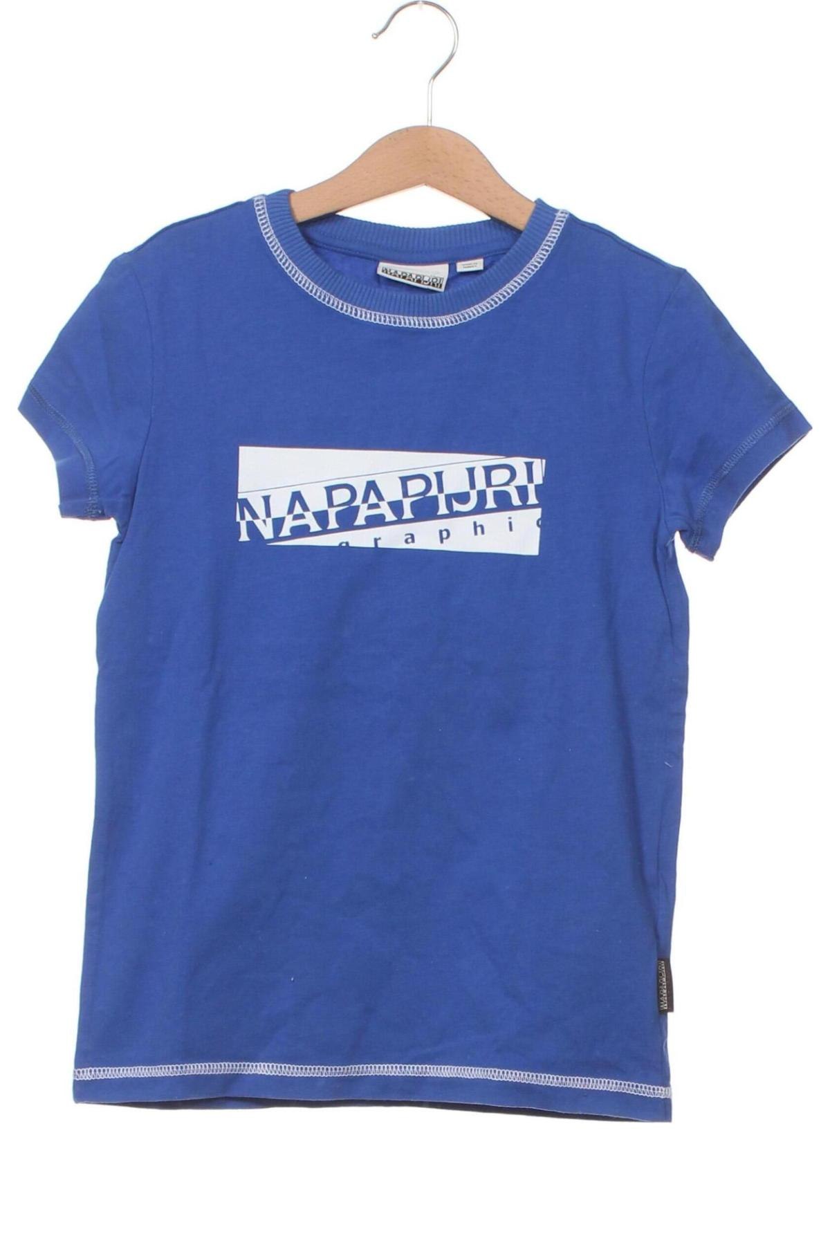Kinder T-Shirt Napapijri, Größe 7-8y/ 128-134 cm, Farbe Blau, Preis 14,07 €
