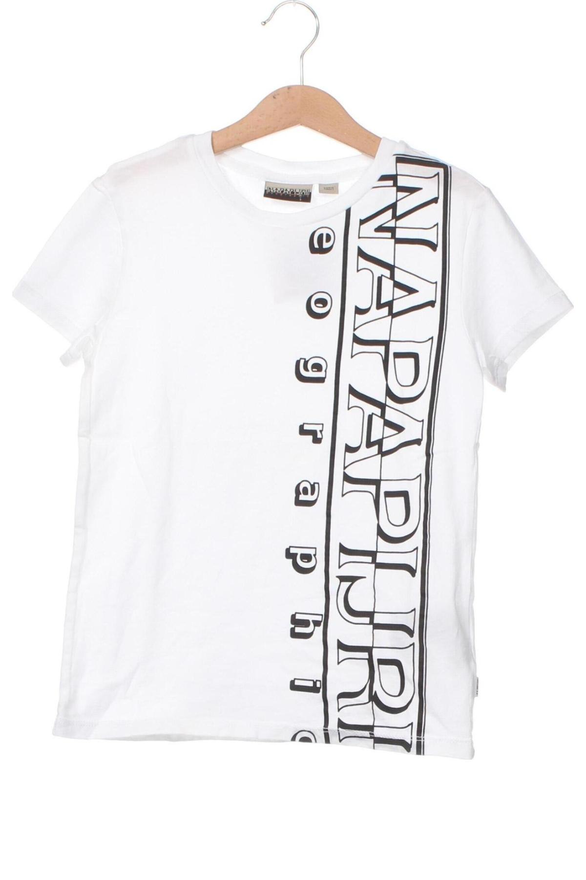 Kinder T-Shirt Napapijri, Größe 7-8y/ 128-134 cm, Farbe Weiß, Preis 14,07 €