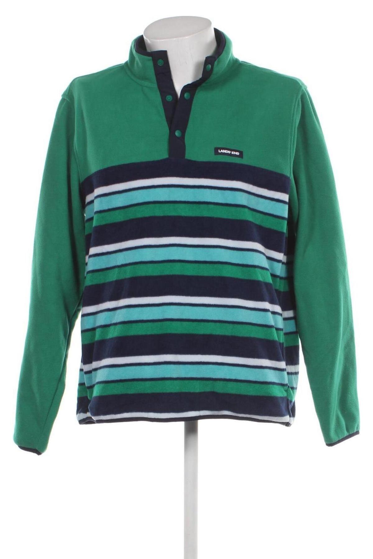 Herren Fleece Shirt Lands' End, Größe L, Farbe Grün, Preis € 10,55