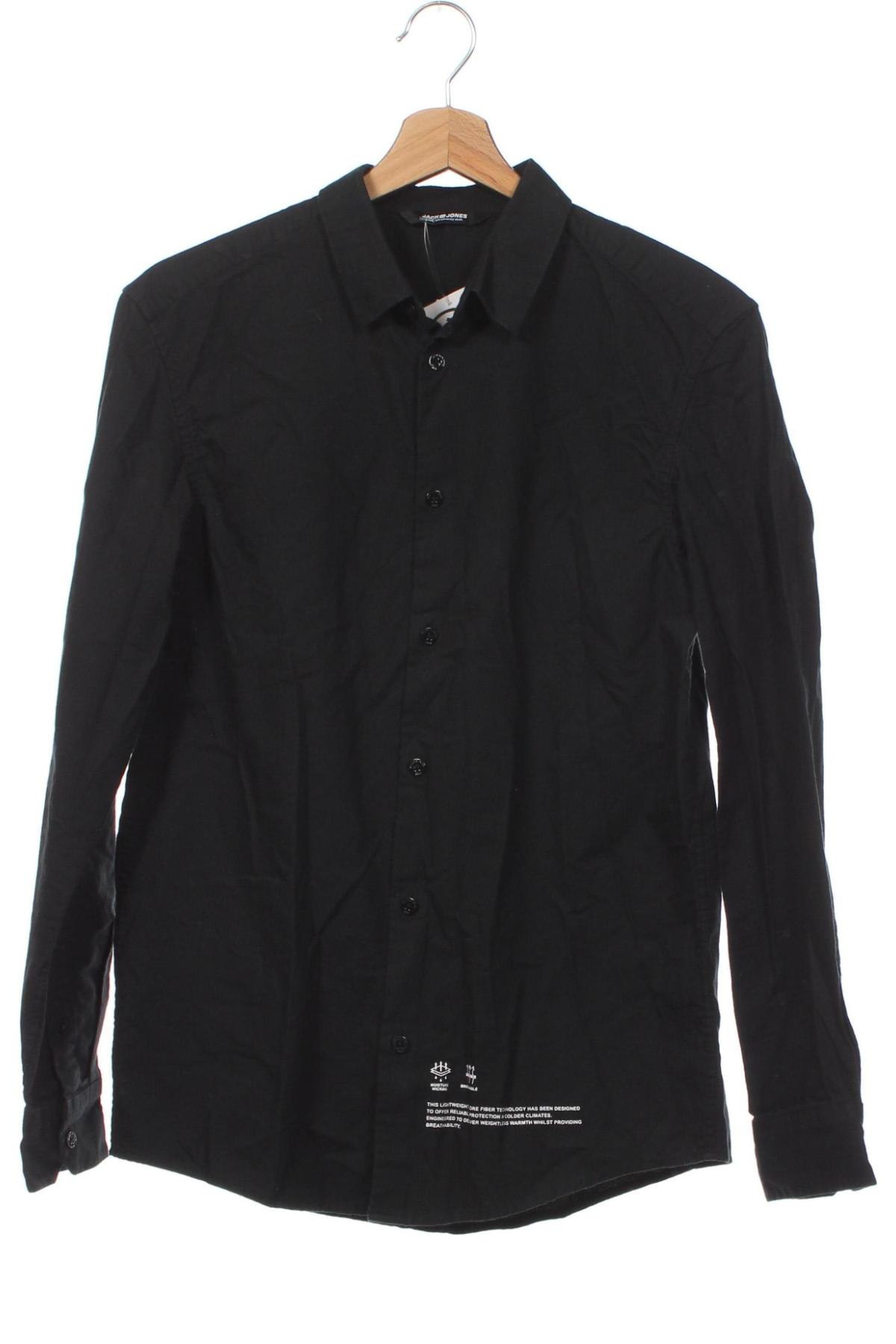 Ανδρικό πουκάμισο Jack & Jones, Μέγεθος XS, Χρώμα Μαύρο, Τιμή 5,61 €