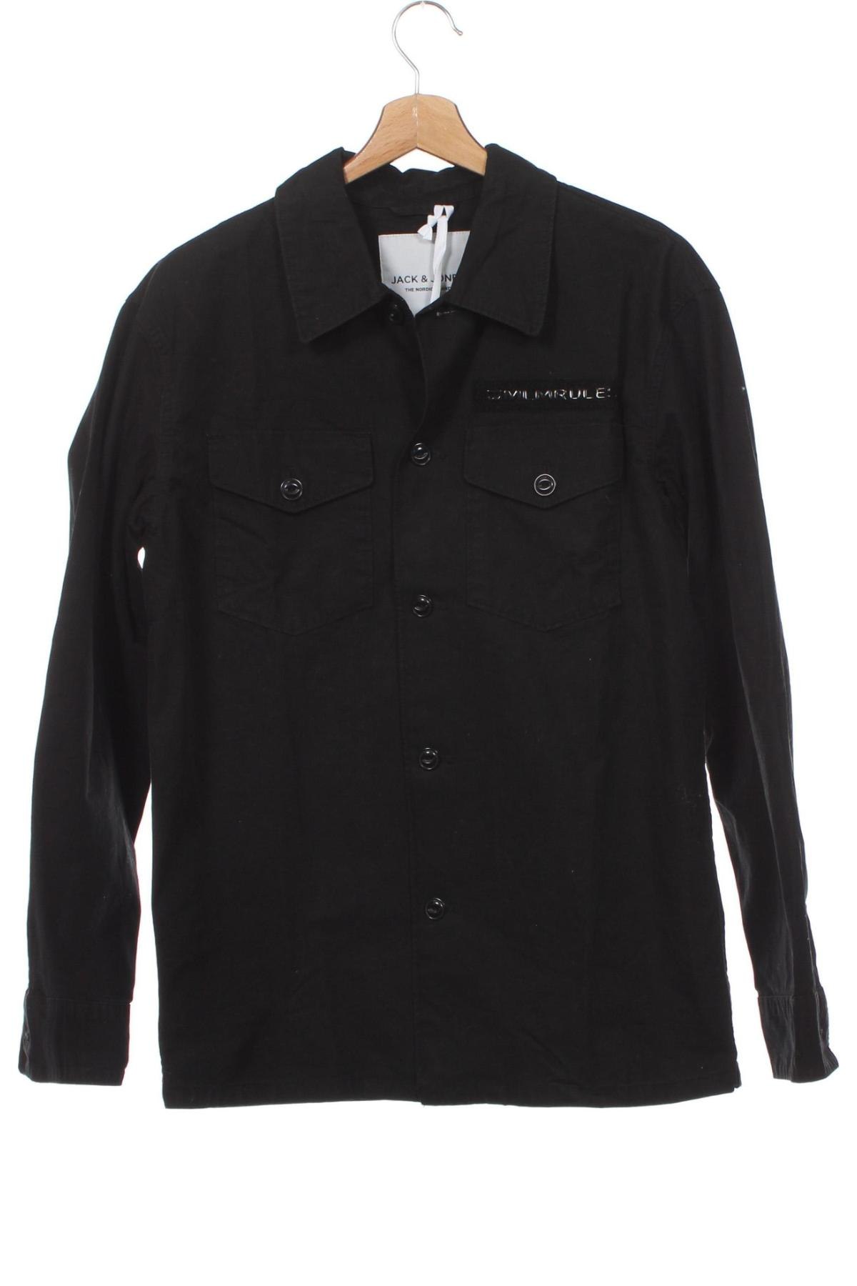 Ανδρικό πουκάμισο Jack & Jones, Μέγεθος S, Χρώμα Μαύρο, Τιμή 35,05 €