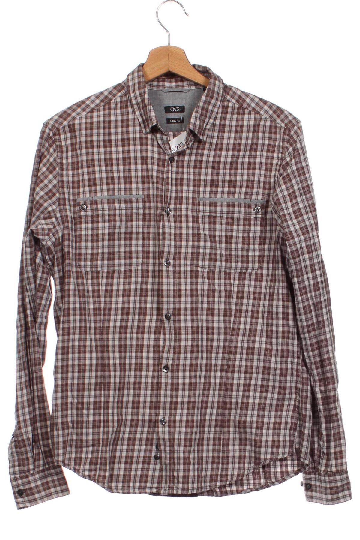Ανδρικό πουκάμισο Oviesse, Μέγεθος S, Χρώμα Καφέ, Τιμή 4,75 €