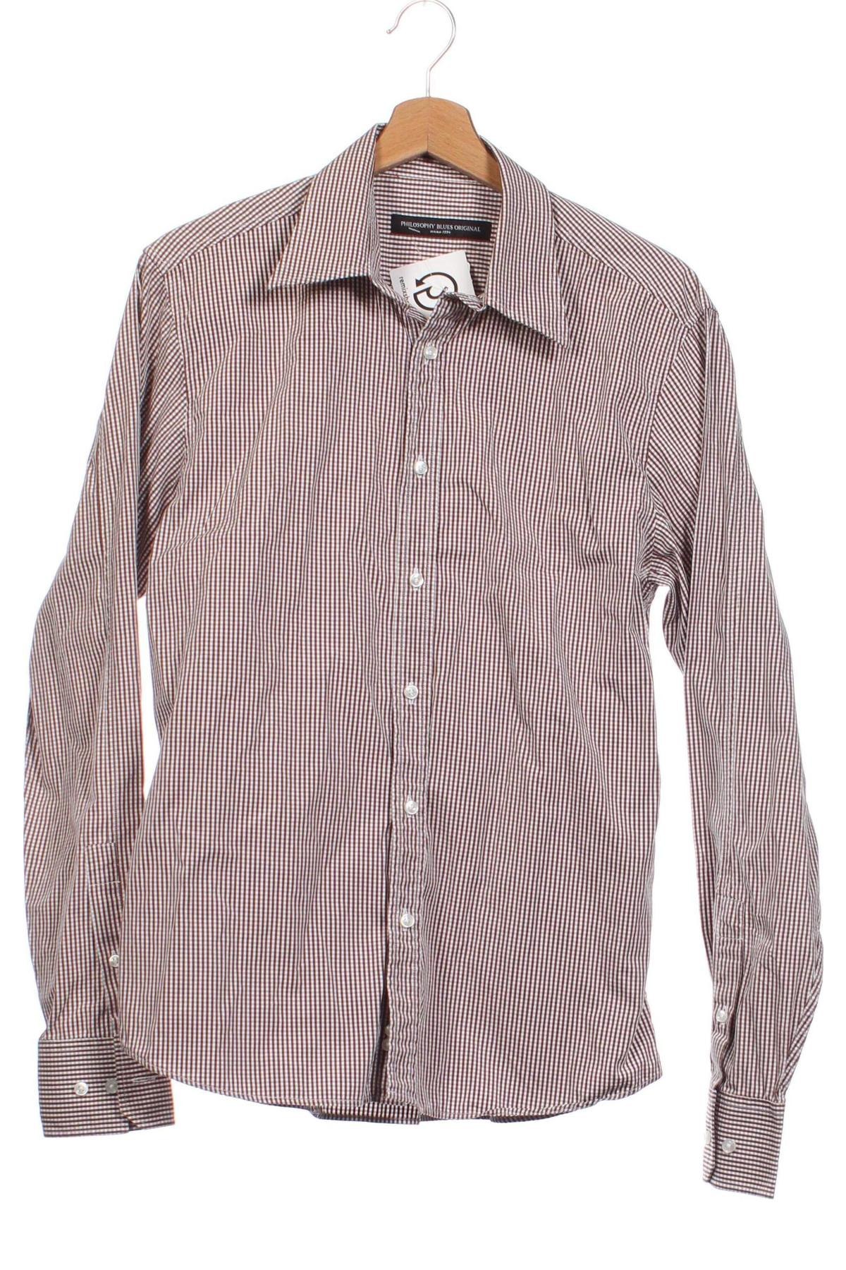 Ανδρικό πουκάμισο Philosophy Blues Original, Μέγεθος M, Χρώμα Καφέ, Τιμή 5,55 €